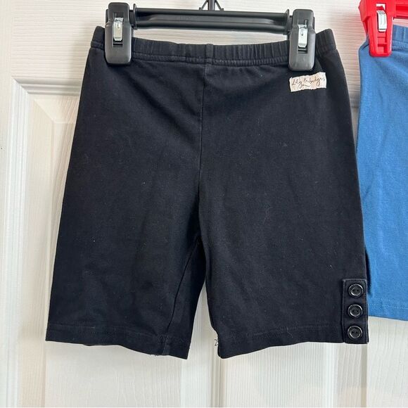 Lily & Londyn's button biker shorts under dresses back blue girls size 6 - Picture 2 of 10
